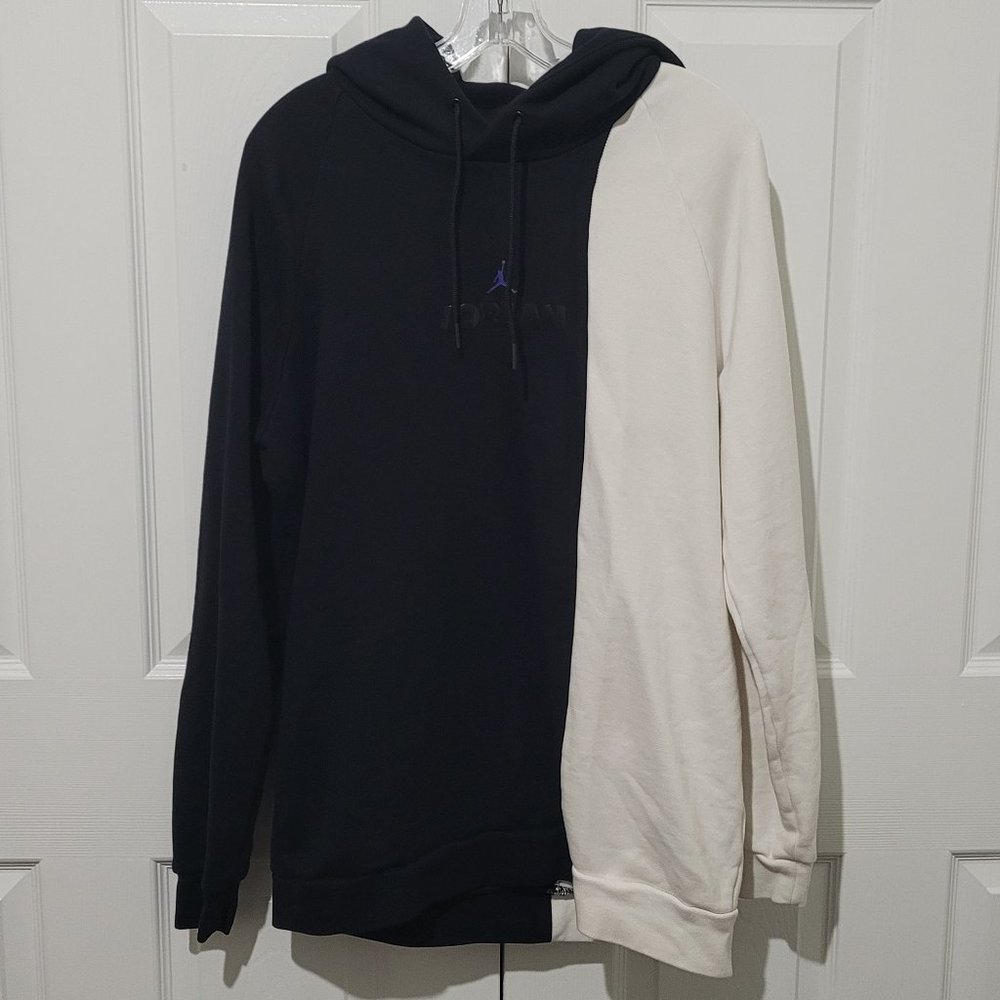 Michael Jordan Striped Legacy Hoodie Sweatshirt L